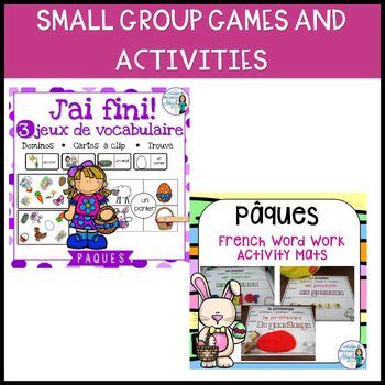 P Ques French Easter Literacy Centres And Vocabulary Activities Bundle