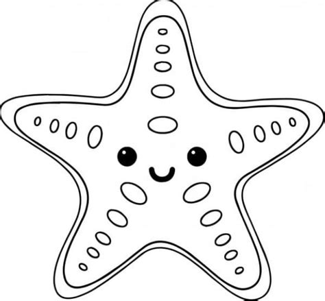 Starfish Coloring Page - Free Printable for Kids