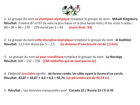 Jeux Olympiques D Hiver Lecture Et Math