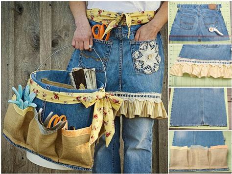 DIY Repurpose Old Jeans Into Garden Apron And Tool Caddy Archives I