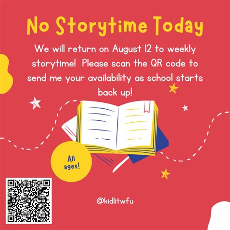 No Storytime Today