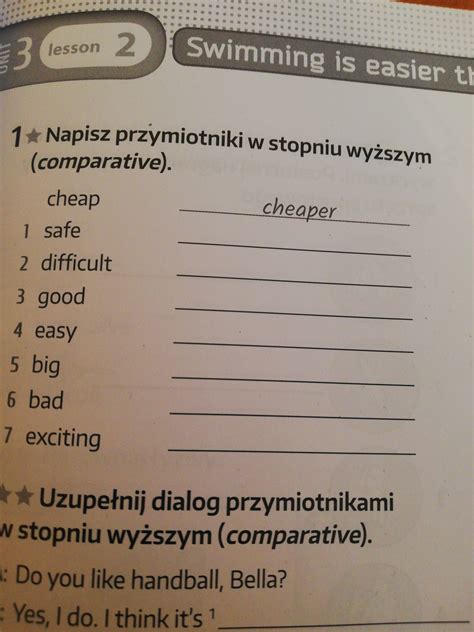 Zapisz Przymiotniki W Stopniu Wy Szym Daje Naj Za Cznik Klasa