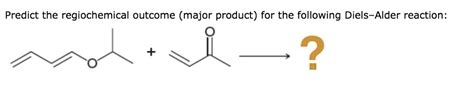 Solved Predict The Regiochemical Outcome Major Product For The Following Diels Alder Reaction 2