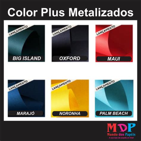 Papel Color Plus Metálico Palm Beach 180g A4 50 Fls