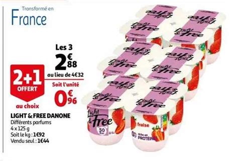 Promo Light Free Danone Chez Auchan Icatalogue Fr