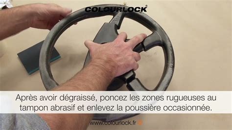 RÉPÉRATION DU CUIR AUTOMOBILE VOLANT SOIN DU CUIR COLOURLOCK YouTube