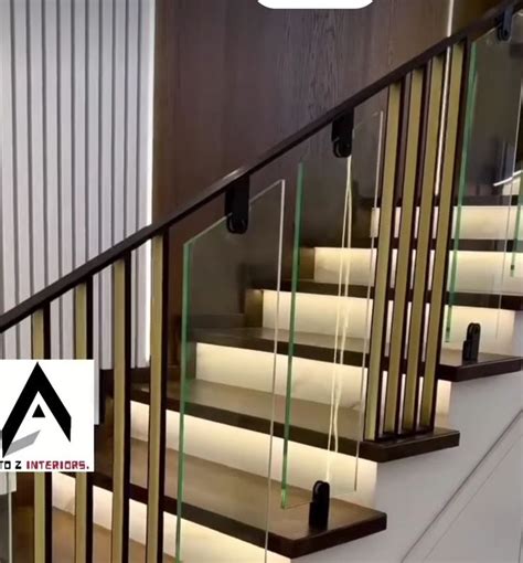 Modern Staircase with Glass Railing