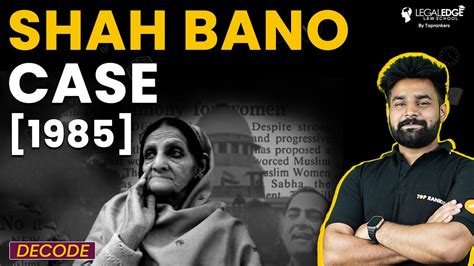 Shah Bano Case 1985 Explained Most Important Judgement Of Supreme