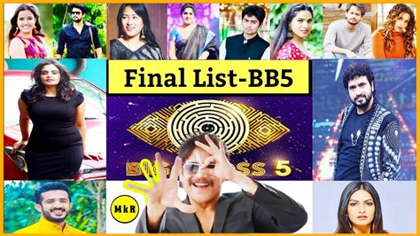 Bigg Boss Telugu Contestants Final List Bigg Boss Telugu