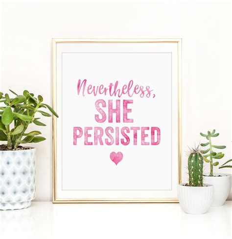 Nevertheless She Persisted Feminist Print Let Liz Speak Elizabeth Warren Quote Girl Power