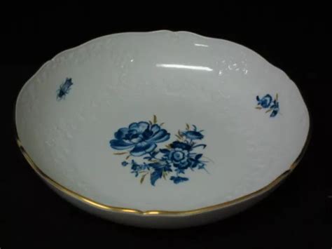 Meissen Blaue Blume Mit Insekten Und Goldrand Gro E Sch Ssel Obst