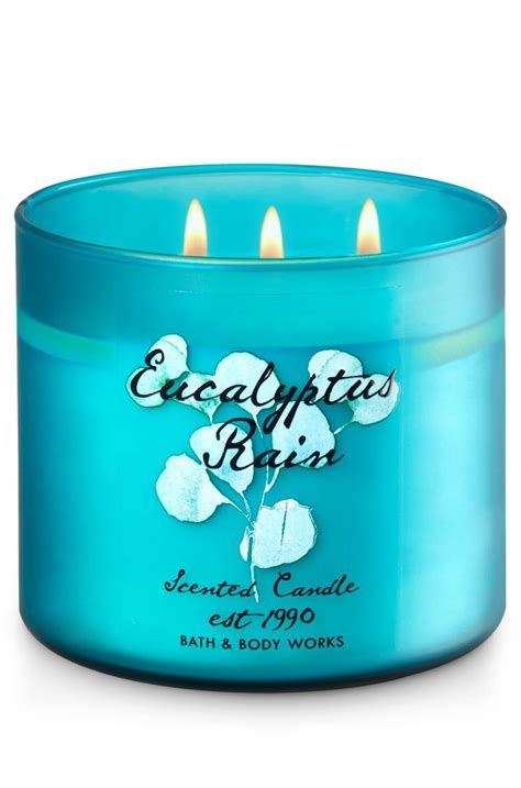 Eucalyptus Rain 3 Wick Candle Home Fragrance 1037181 Bath Body