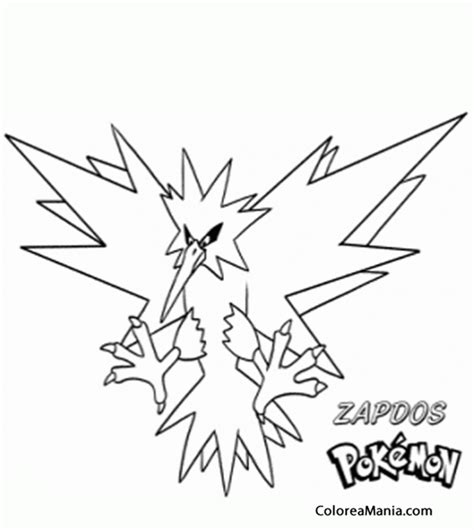 Colorear Zapdos Pokemon Dibujo Para Colorear Gratis