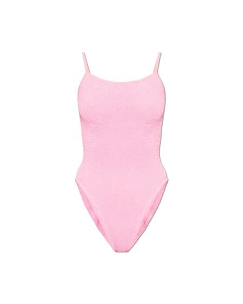 Hunza G One Piece Swimsuit Pamela In Pink Lyst