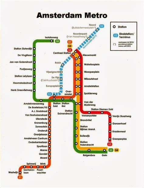 Amsterdam Metro Map Pdf Fiberwes