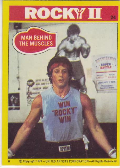 1979 Topps Rocky Ii Rocky Balboa Man Behind The Muscles 24 Carte