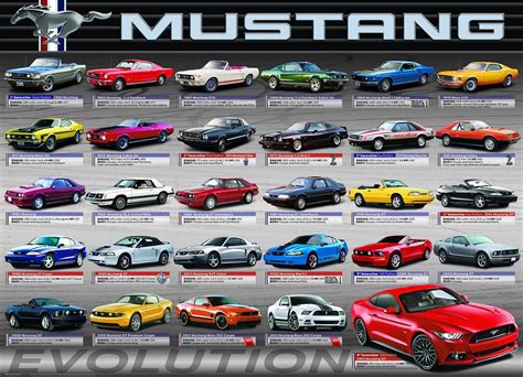 Evolucion Del Ford Mustag Ford Mustang Mustang Muscle Cars