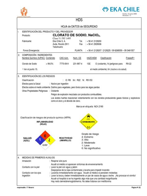 Pdf Hoja De Seguridad Clorato De Sodio Dokumen Tips