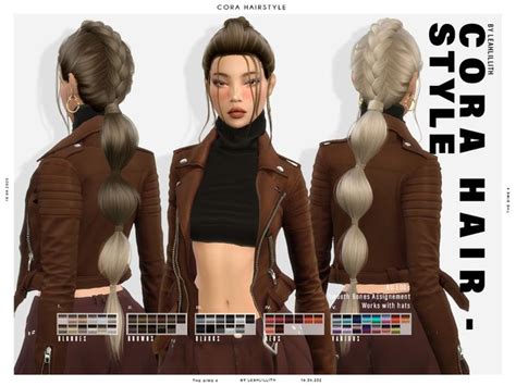 Leah Lillith S Cora Hairstyle Sims Hair Sims Mods Clothes Sims Mods