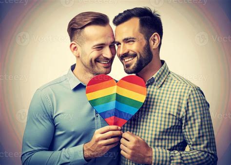 AI Generated Happy Gay Couple Love Rainbow Love Stock Photo At Vecteezy