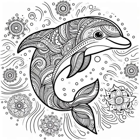 Dolphin Mandala Coloring Page Online Mandalamaker Online