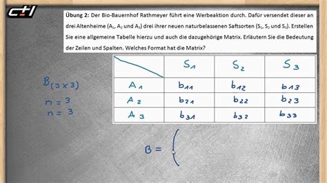 Matrizen und Prozessdiagramme Lineare Algebra Matrix Übung 2 YouTube