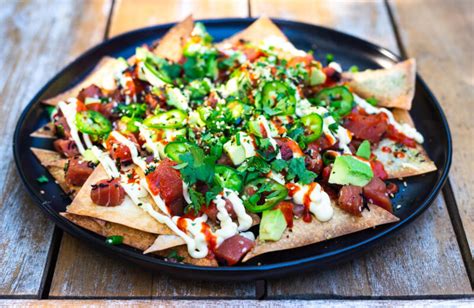 Ahi Poke Nachos With All The Toppings The Little Ferraro Kitchen