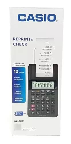 Calculadora Casio Hr 8rc Bk Bobina Bivolt Nf E Garantia Frete grátis