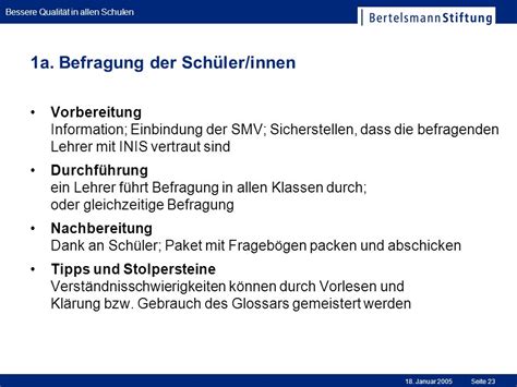 Bessere Qualität in allen Schulen Workshop Datenerhebung ppt