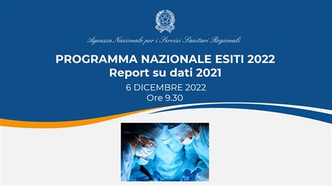 Presentazione Programma Nazionale Esiti Report Su Dati