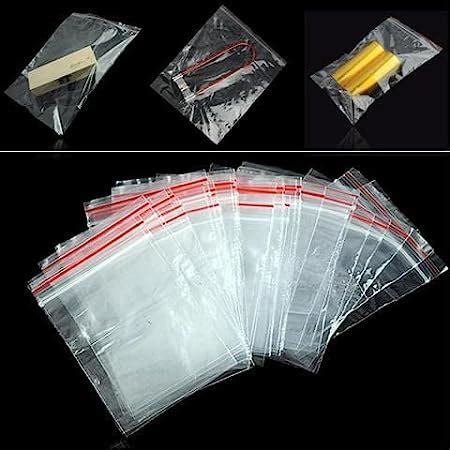 2 X 3 100 Pieces Zip Lock Bags Pouches Covers Self Lock Mechanism