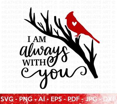 Cardinal Memorial Svg Memorial Svg Cardinal Svg Always With You Svg