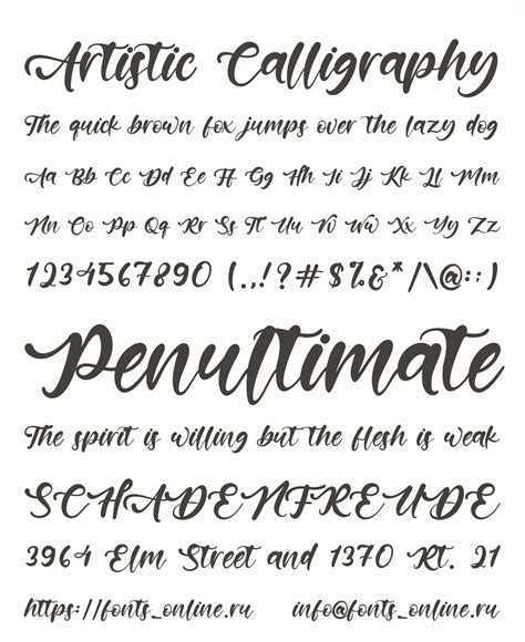 Artistic Calligraphy font