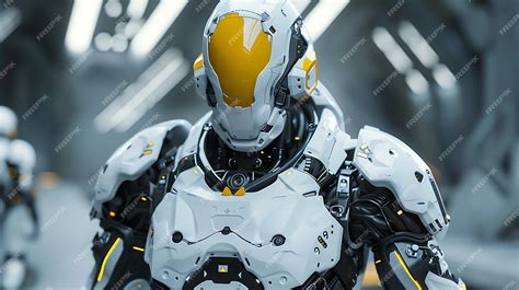 Premium Photo | Futuristic robot soldier concept art 3D rendering