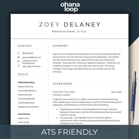 ATS Friendly Resume Templates 1 2 3 4 5 Page Resume