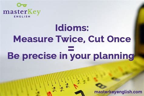 Expressions Measure Twice Cut Once Masterkey English