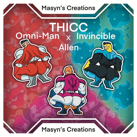 Thicc Omni Man X Thicc Invincible X Thicc Allen The Alien Sticker Pack