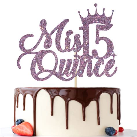 Buy Mis Quince 15 Cake Topper Mis Quince Años Decorations 15th