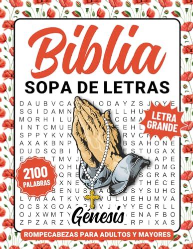 Sopa De Letras Bíblica Para Adultos Génesis En Letra Grande Libro De