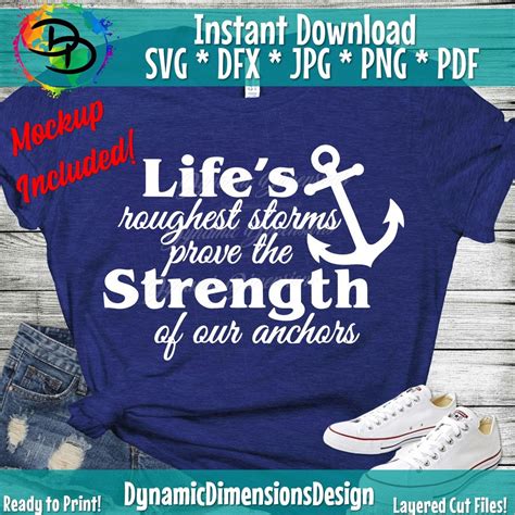 Life S Roughest Storms Prove The Strength Of Our Anchors Etsy