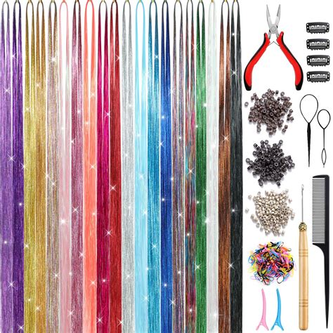 Amazon Aiaizhqh Hair Tinsel Kit Colors Strands