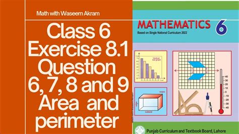 Class 6 Math New Book Exercise 8 1 Question 6 7 8 And 9 Solution Area And Perimeter Of Square