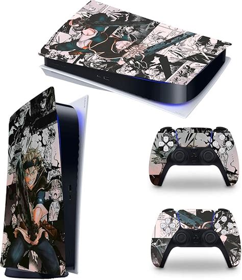 Anime Black Magic Ps5 Skin Console And 2 Controller Vinyl Decal Sticker Full Cover Protective