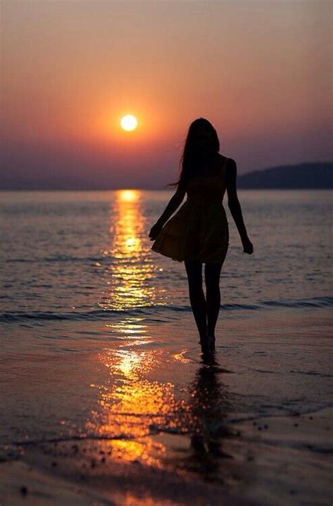 Lonely Girl Sea Ocean Sun Beach Beach Photography Poses Beach