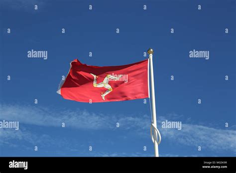 Three Legs On The Isle Of Man Flag Stock Photo Alamy