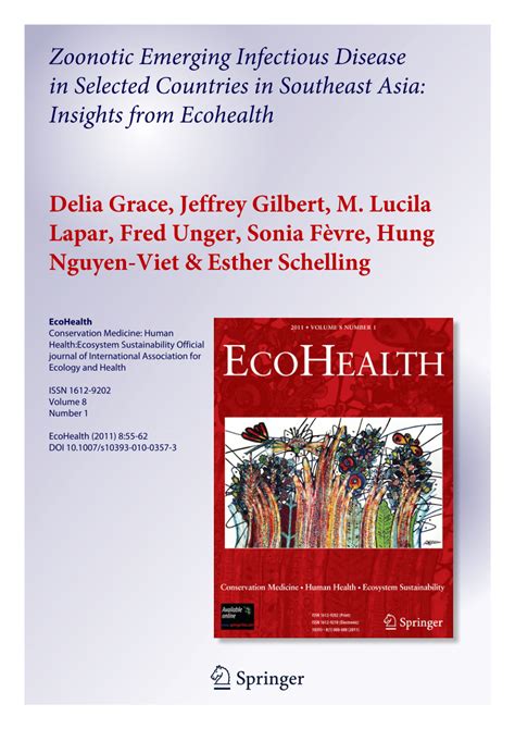 Pdf Zoonotic Emerging Infectious Disease In Selected Countries In