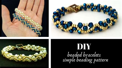 Simple Beading Patterns For Diy Beaded Bracelets Youtube