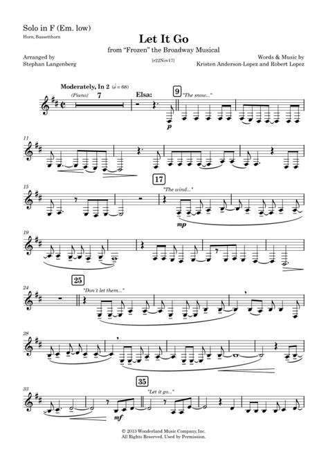 Let It Go Sheet Music Idina Menzel Instrumental Solo And Piano Accompaniment