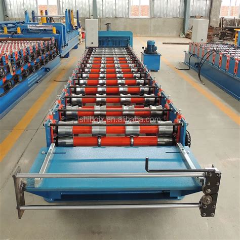 Hydraulic Press Metal Glazed Steel Roofing Tile Roll Forming Machine