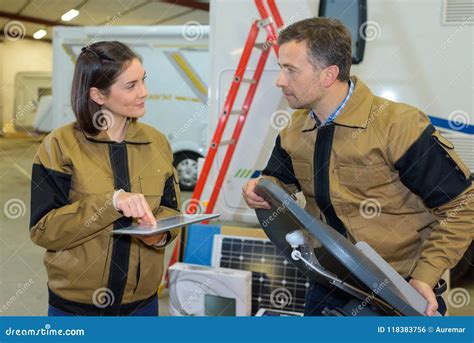 Camper Van Garage Factory Stock Photo Image Of Vacation 118383756